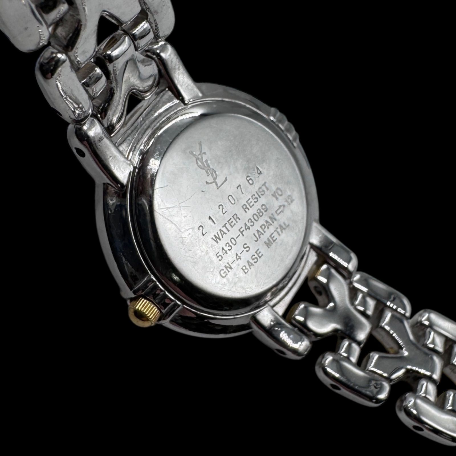 新品電池稼働 箱付き YVES SAINT LAURENT イヴサンローラン Yベルト