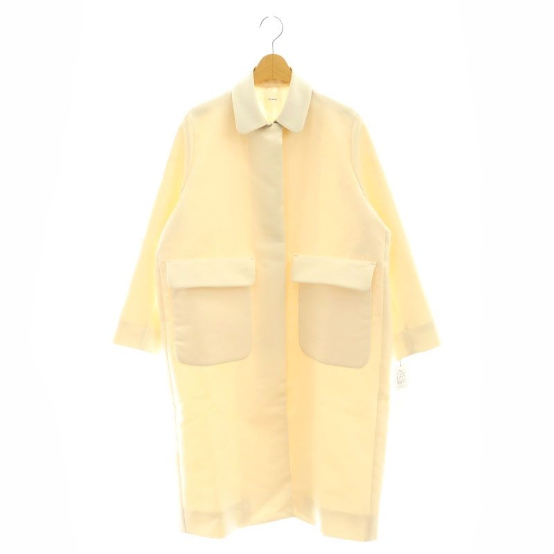 ヨリ yori shirocon PONYサテンロングコート ステンカラー 36