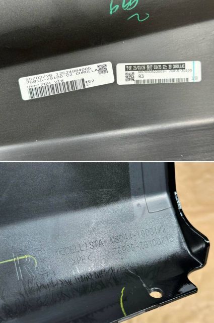 新品 ブラックマイカ218 カローラクロス ZSG10 ZVG11 純正OP 