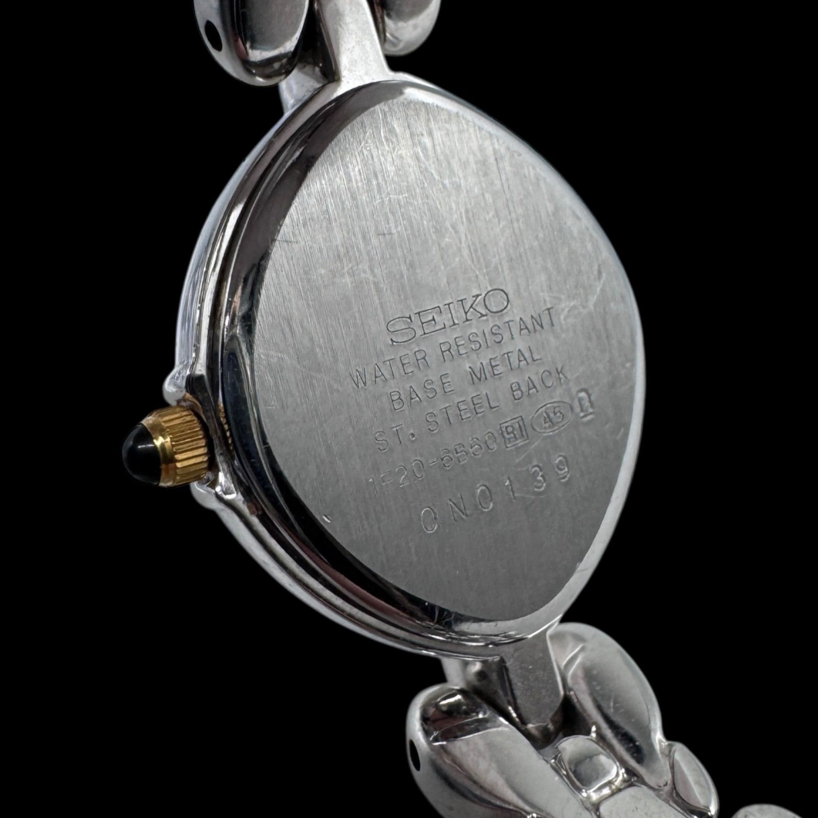 新品電池稼働品 SEIKO セイコー EXCELINE エクセリーヌ 2Pダイヤ