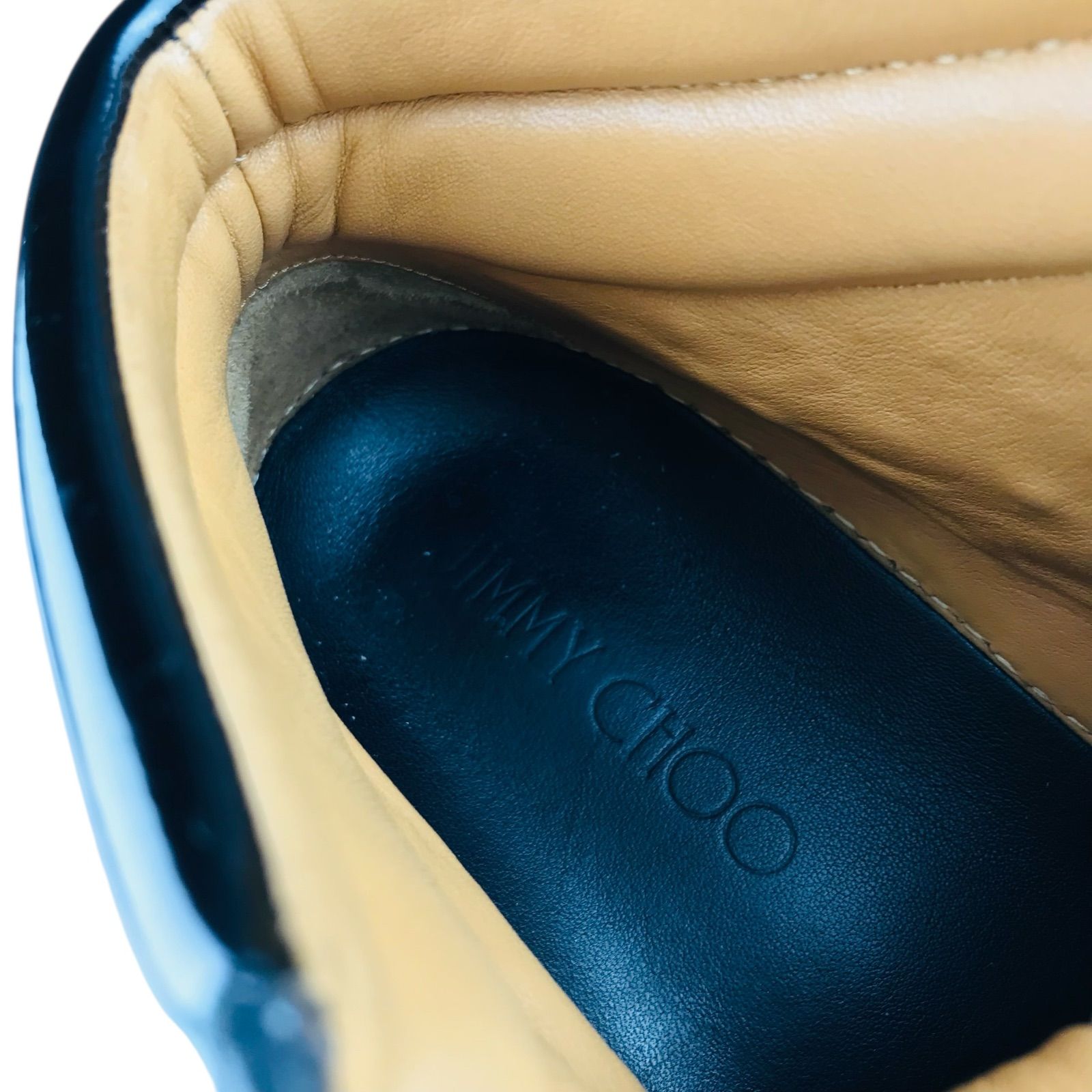 美品☆JIMMY CHOO・ジミーチュウ・メンズ レザー切替し メタルスター 