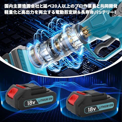 迅速に発送 電動剪定バサミ 切断径40 mm 4段開き調整 ブラシレスモーター搭載 切れ味鋭い剪定鋏 互換マキタ 18 V 3000 mAh薄型バッテリーに対応する PSE CE取得済み LEDディスプレイ付き 充電式電動剪定ばさみ 日本語取扱説 2258 e 8 cf