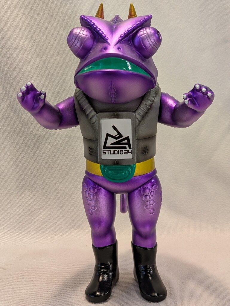 LOOP 妄想怪人シリーズ スマホカメレオン 黒成型/手足頭メタパープル