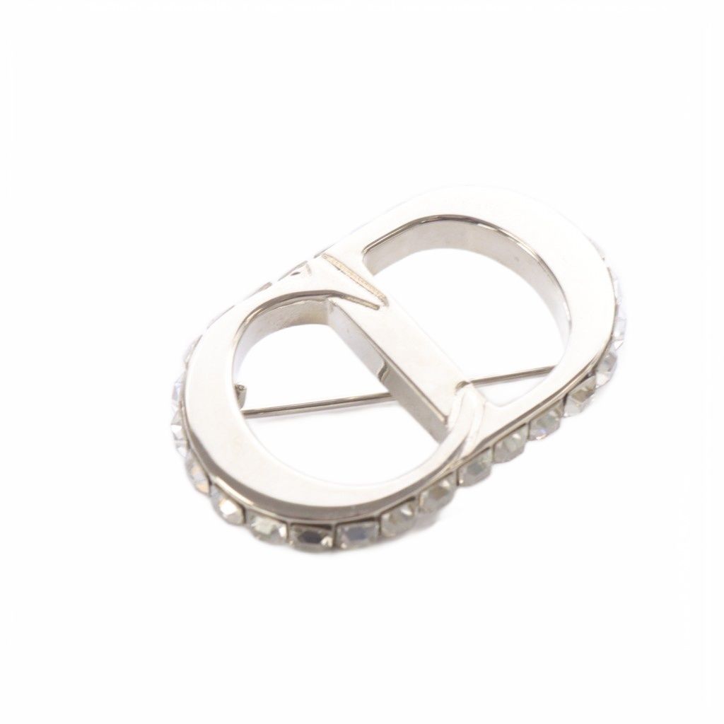 クリスチャンディオール Christian Dior ロゴ クリスタル ブローチ