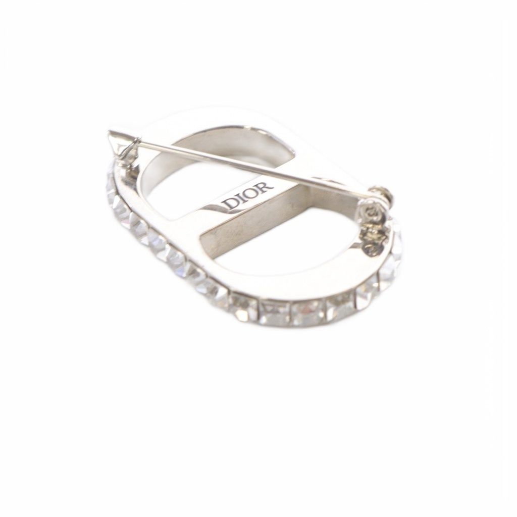 Dior シルバー クリスタルブローチ クリスチャンディオール Christian