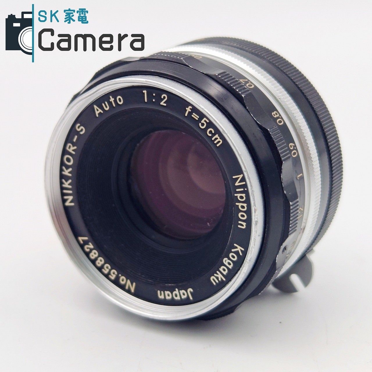 中古】 NIKON NIKKOR-S Auto 5cm F2 非Ai PAT.PEND. 刻印 6枚絞り