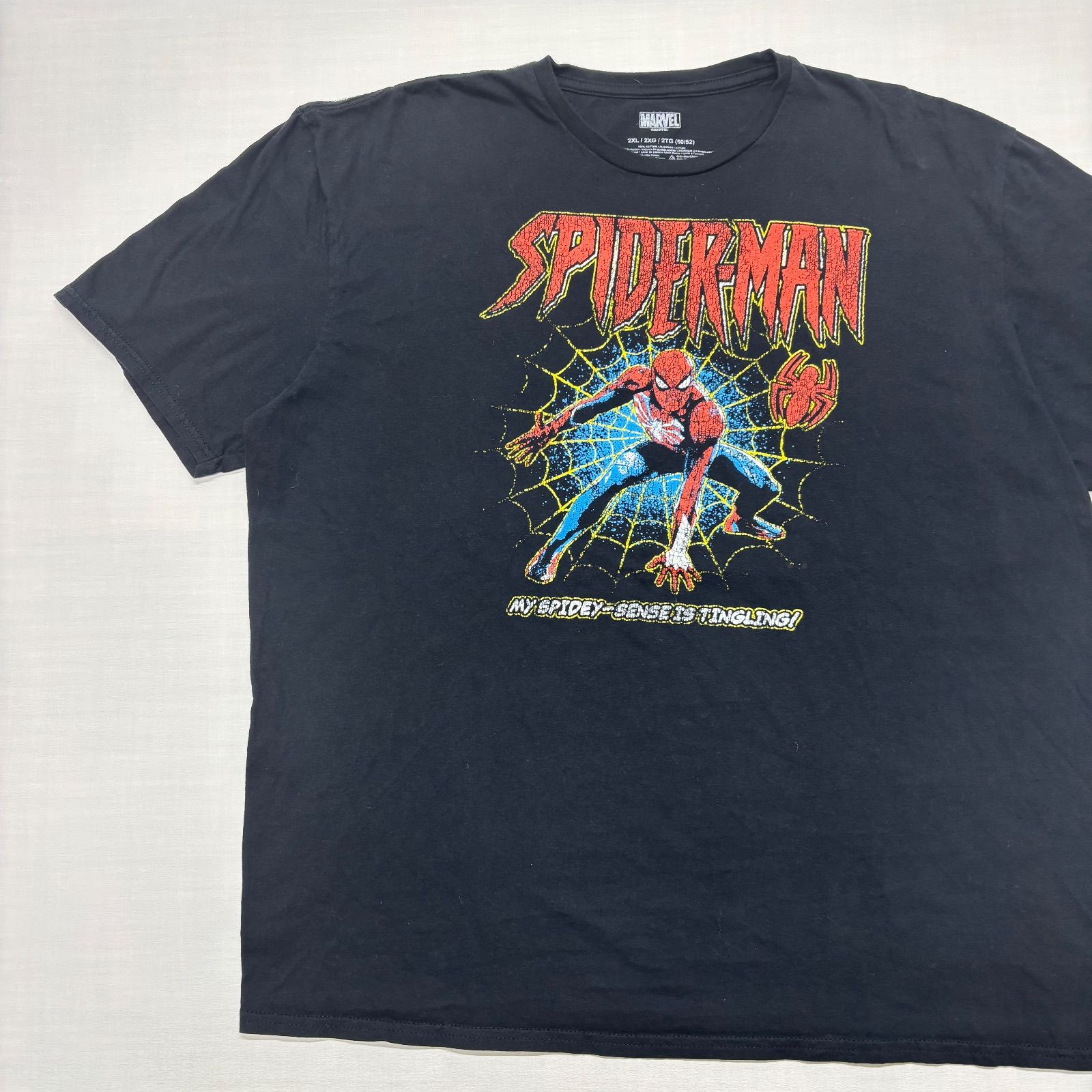 XXL VINTAGE スパイダーマン Tシャツ 2XL 黒 ドット絵 レトロゲーム風