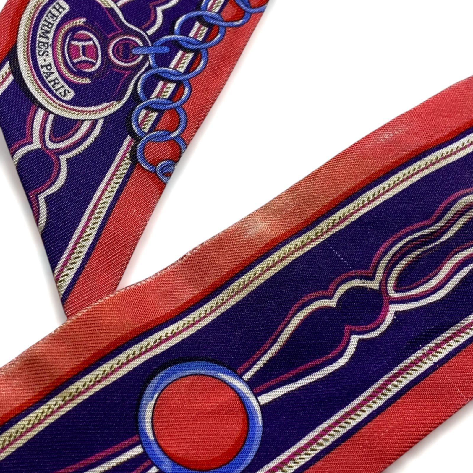 HERMES ツイリー 2本セット MAILLONS シルク100％ エルメス スカーフ