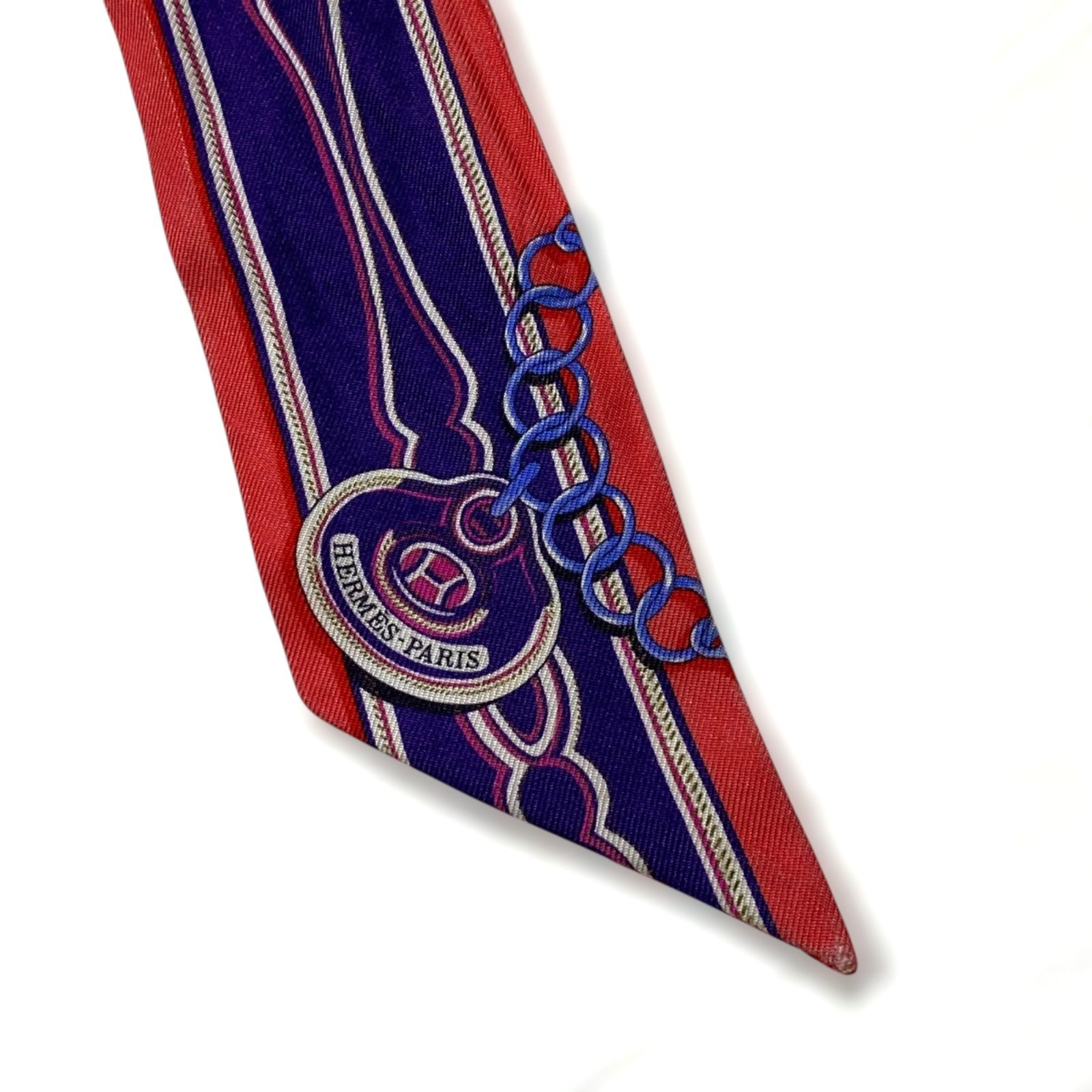 HERMES ツイリー 2本セット MAILLONS シルク100％ エルメス スカーフ