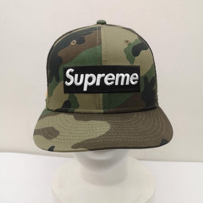 Supreme　24SS メッシュキャップ　迷彩　 7 1/4 シュプリーム 24SS Box Logo Mesh Back New Era Woodland Camo