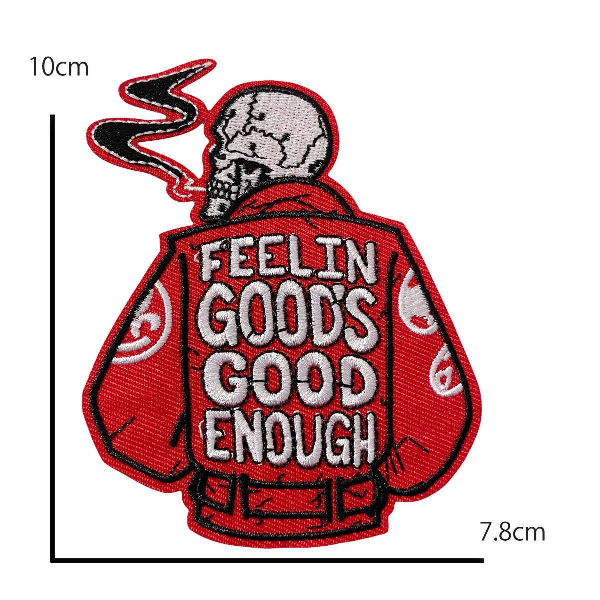 アイロンワッペン スカル 骸骨 スカジャン 刺繍 カスタマイズ 装飾