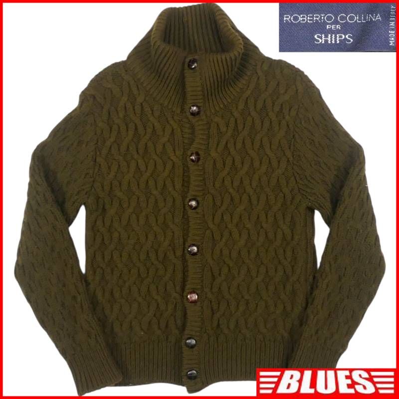 楽天市場】【SALE／50%OFF】roberto collina: ウール ダブル ニット ジャケット SHIPS シップス ジャケット・アウター  ナイロンジャケット ネイビー【RBA_E】【送料無料】[Rakuten Fashion] : SHIPS シップス ROBERTO COLINA per SHIPS ニットジャケット