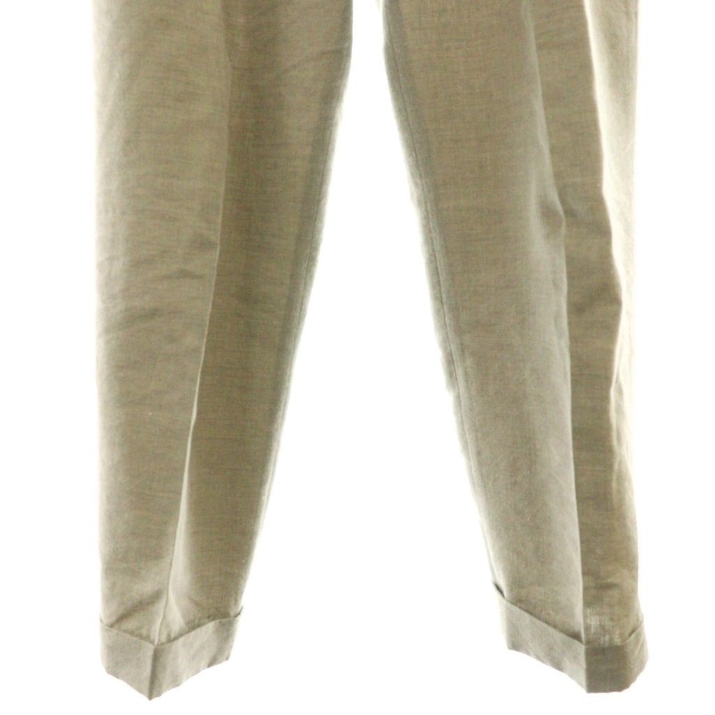 フミカ ウチダ FUMIKA_UCHIDA WOOL/LINEN SUITING TUCKED SLACKS  