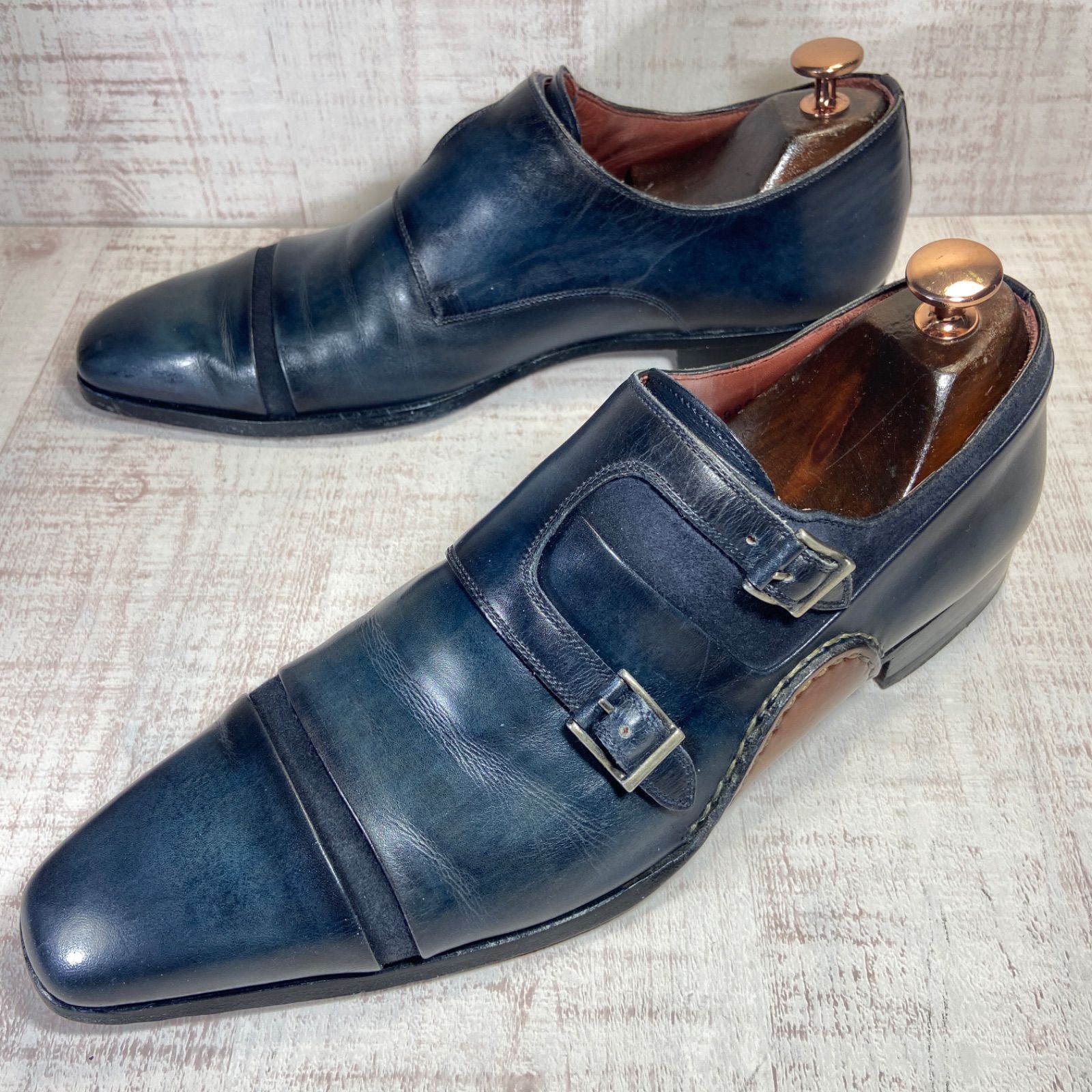 MAGNANNI（マグナーニ） ビジネスシューズ 本革 モンクストラップ