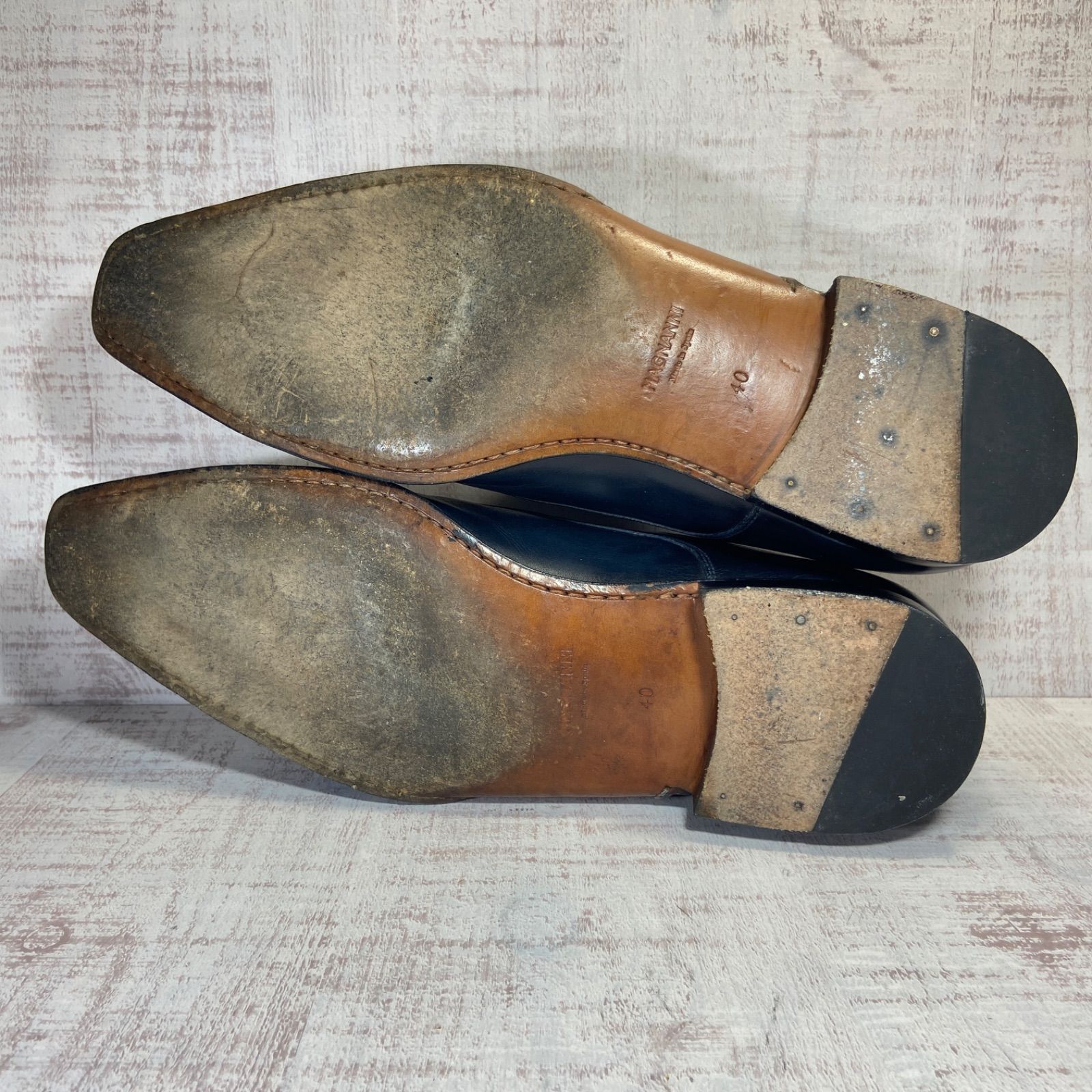 MAGNANNI マグナーニ ダブルモンクストラップ ビジネスシューズ 革靴 