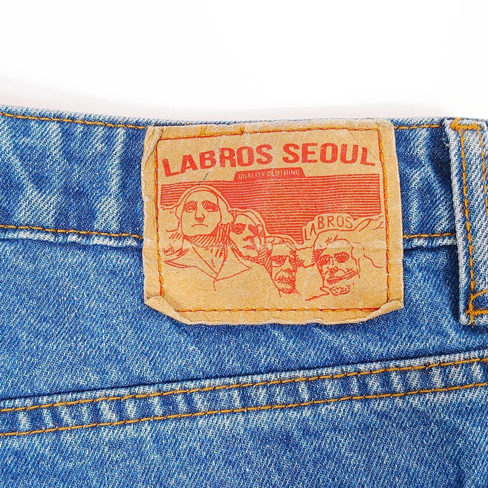 Lサイズ（32）】LABROS ラブロス インディゴ デニム ゴリラショーツ