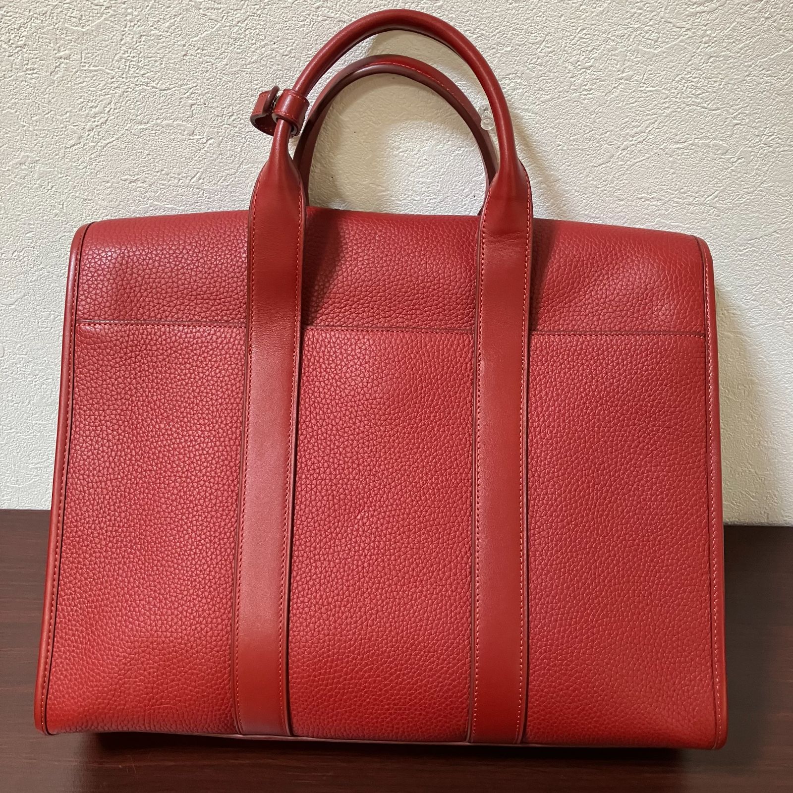 30559】COACH コーチ ゴッサム ポートフォリオ レザーバック 赤 A4収納