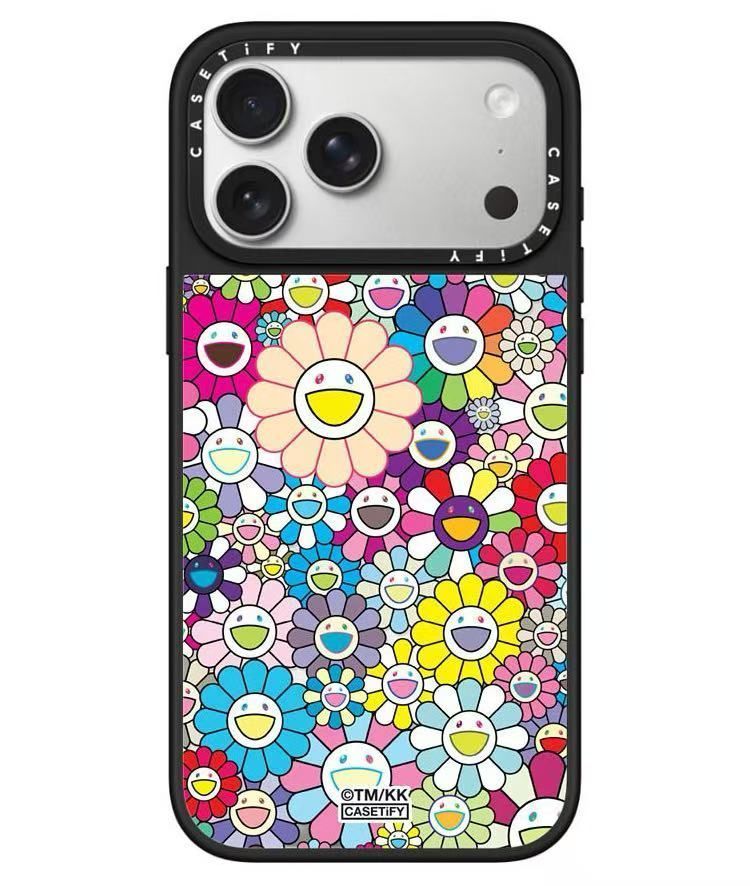 MagSafe対応 村上隆 アートライン＆ステッカー ミラー iPhoneケース 6