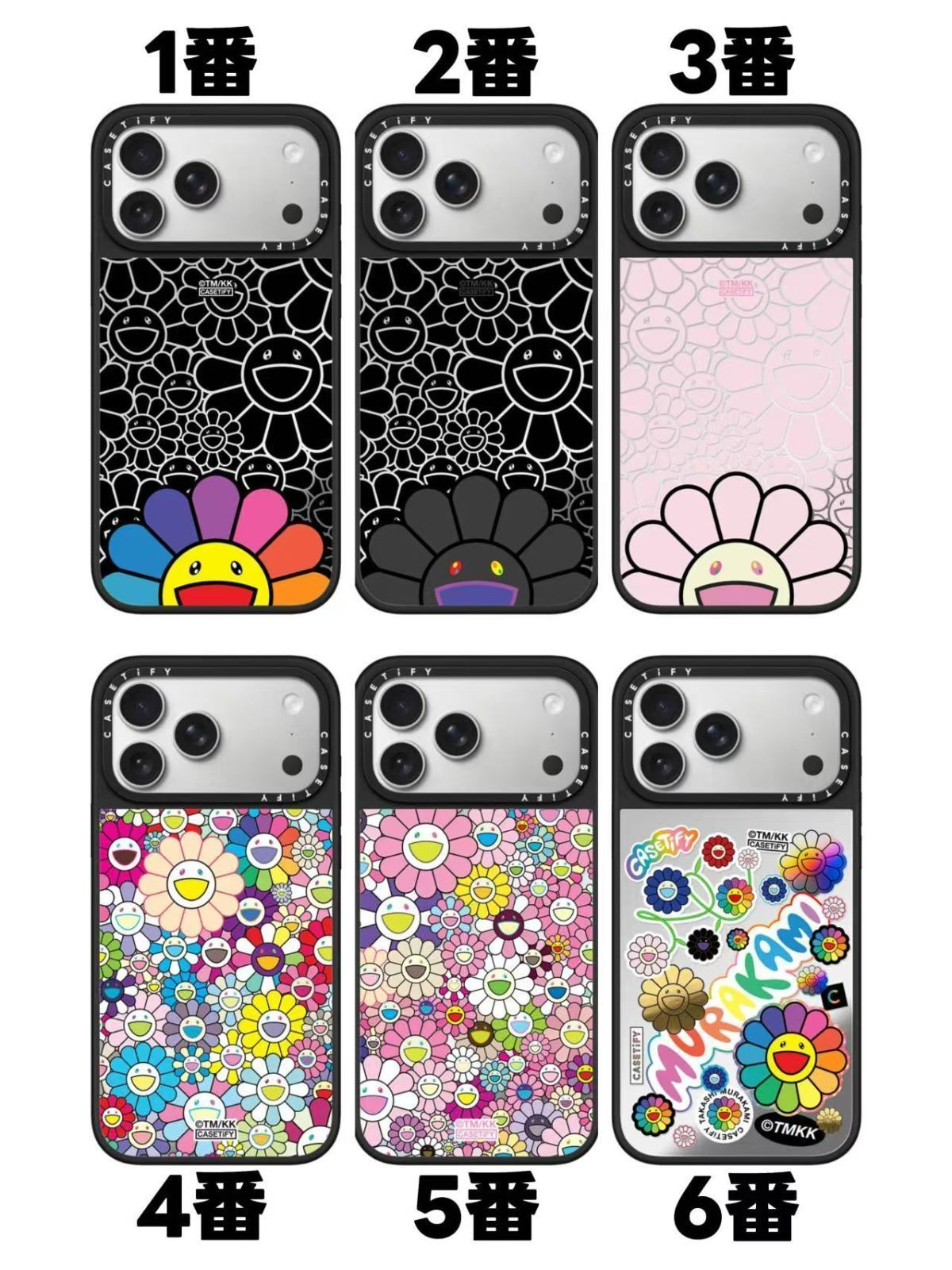 MagSafe対応 村上隆 アートライン＆ステッカー ミラー iPhoneケース 6