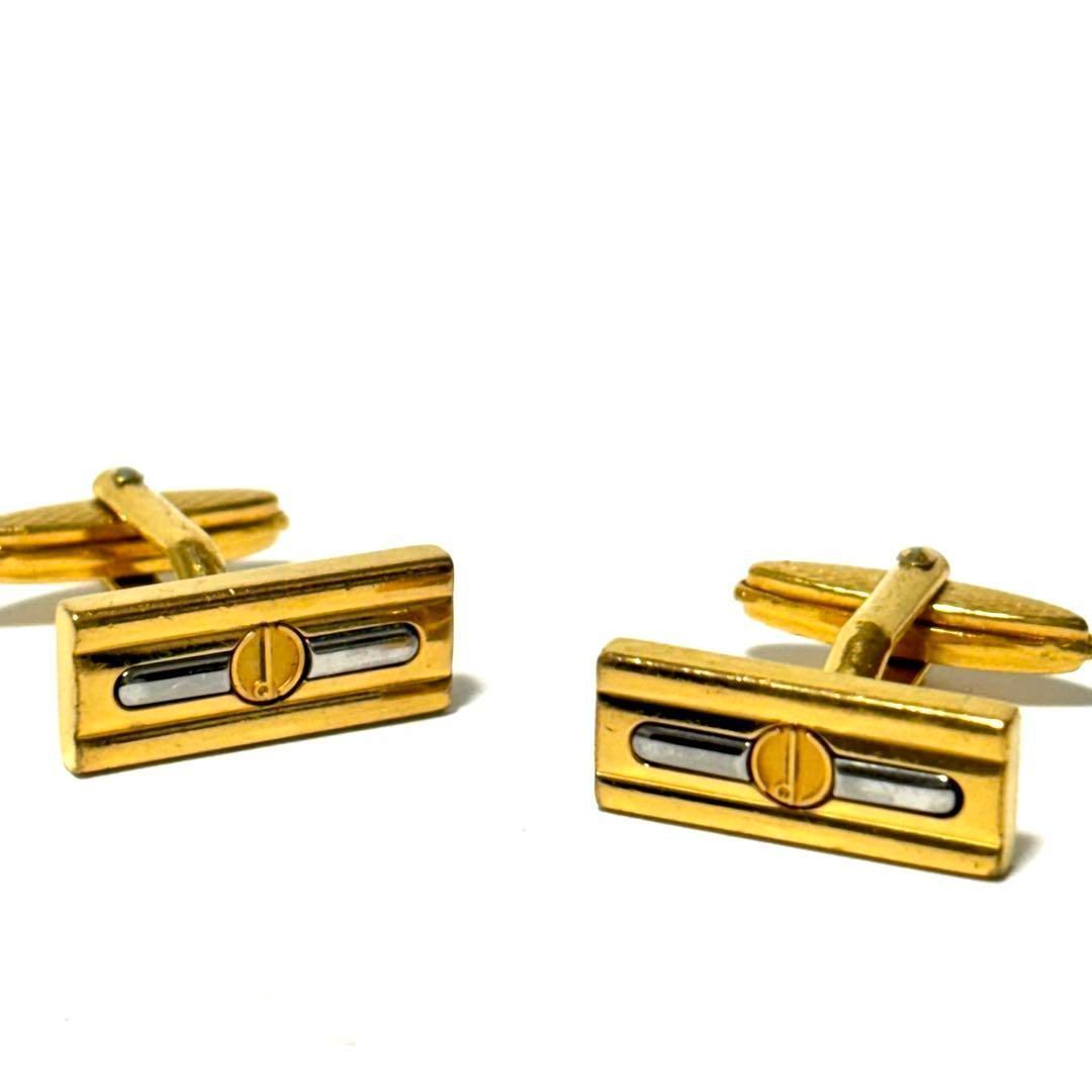ダンヒル dunhill カフス カフリンクス ゴールド シルバー - メルカリ