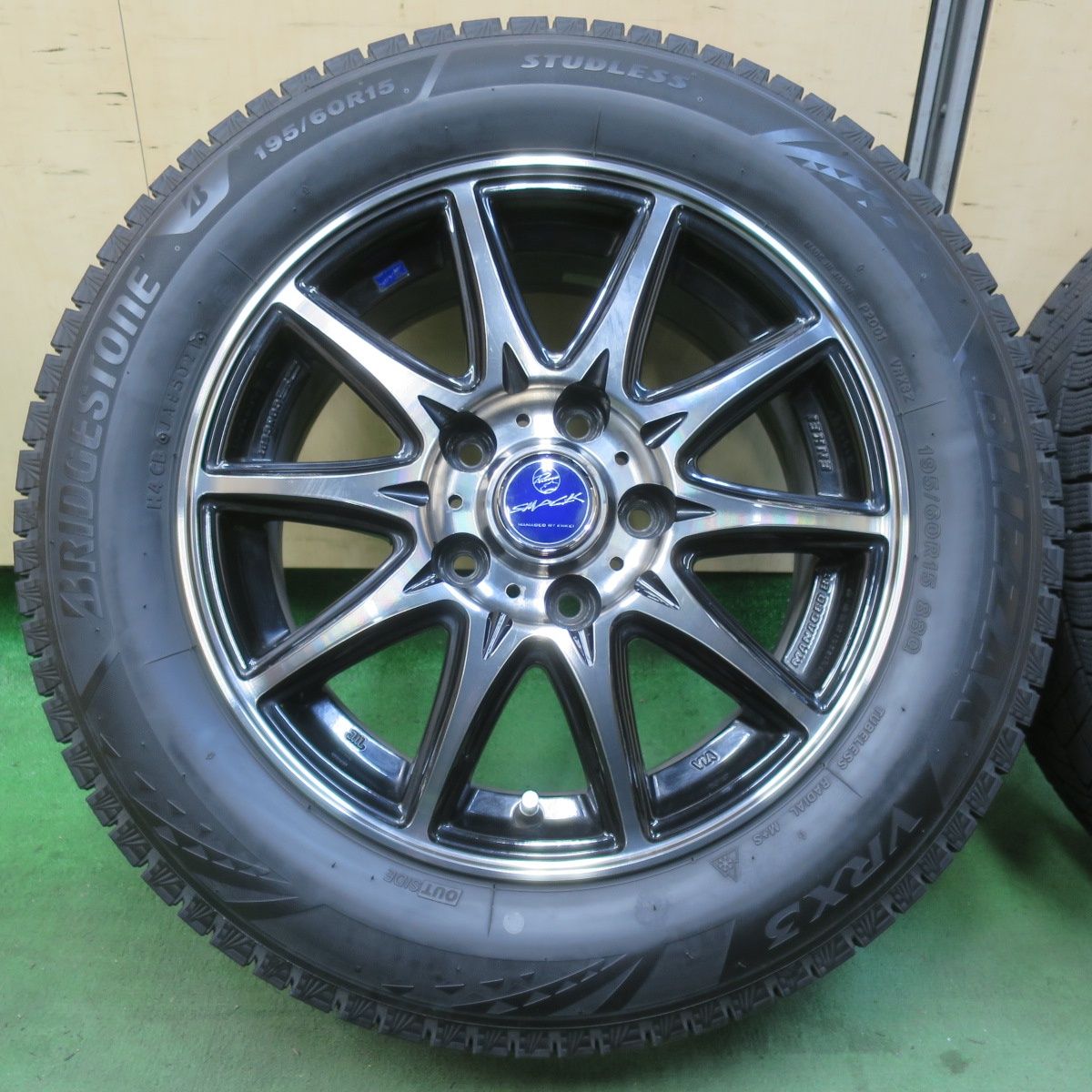バリ溝！9分☆スタッドレス 195/60R15 ブリヂストン ブリザック VRX3 