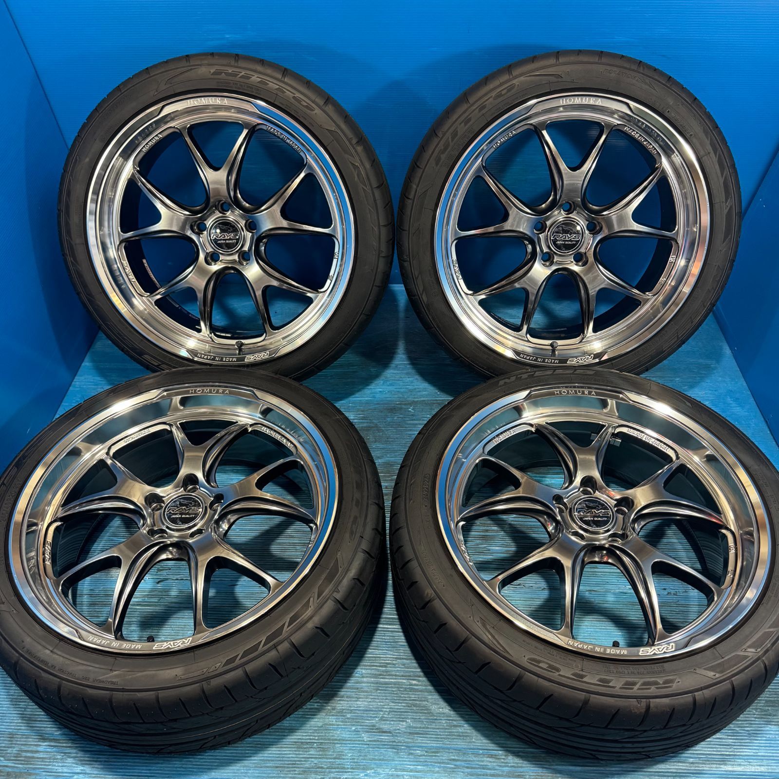 美品 RAYS HOMURA 2×5 RA 20インチ 8.5J +45 レイズ ホムラ NITTO 
