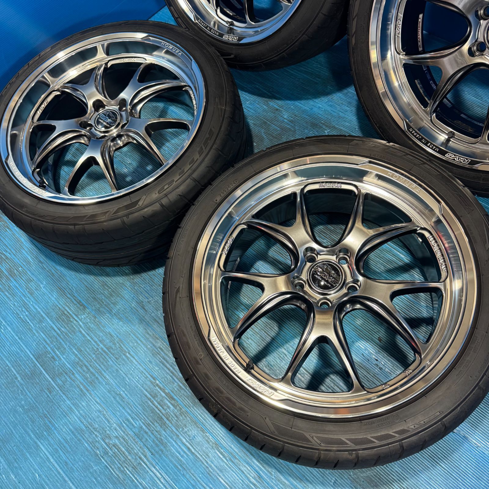 美品 RAYS HOMURA 2×5 RA 20インチ 8.5J +45 レイズ ホムラ NITTO