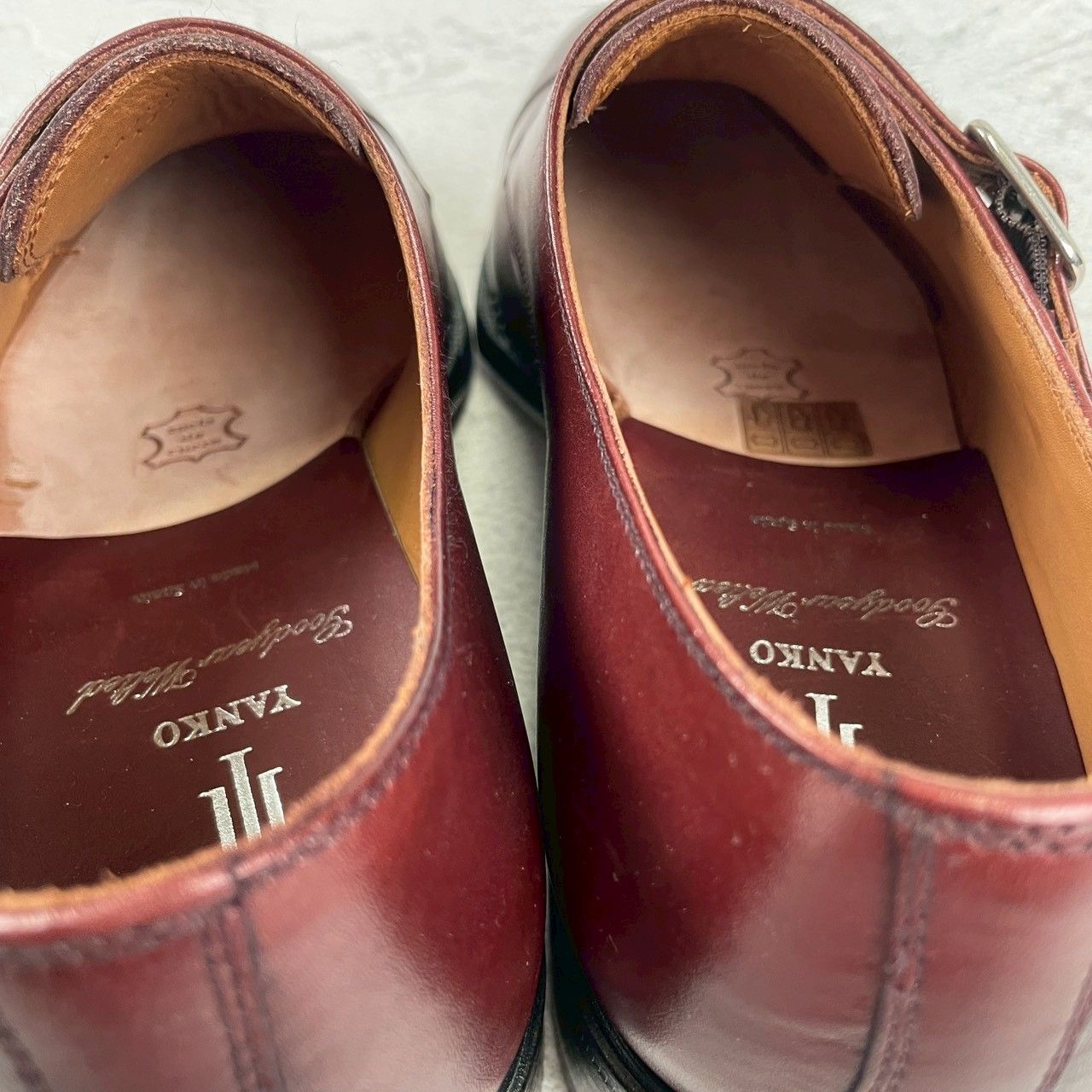 極美品】YANKO ヤンコ ダブルモンクストラップ ストレート ヒドゥン