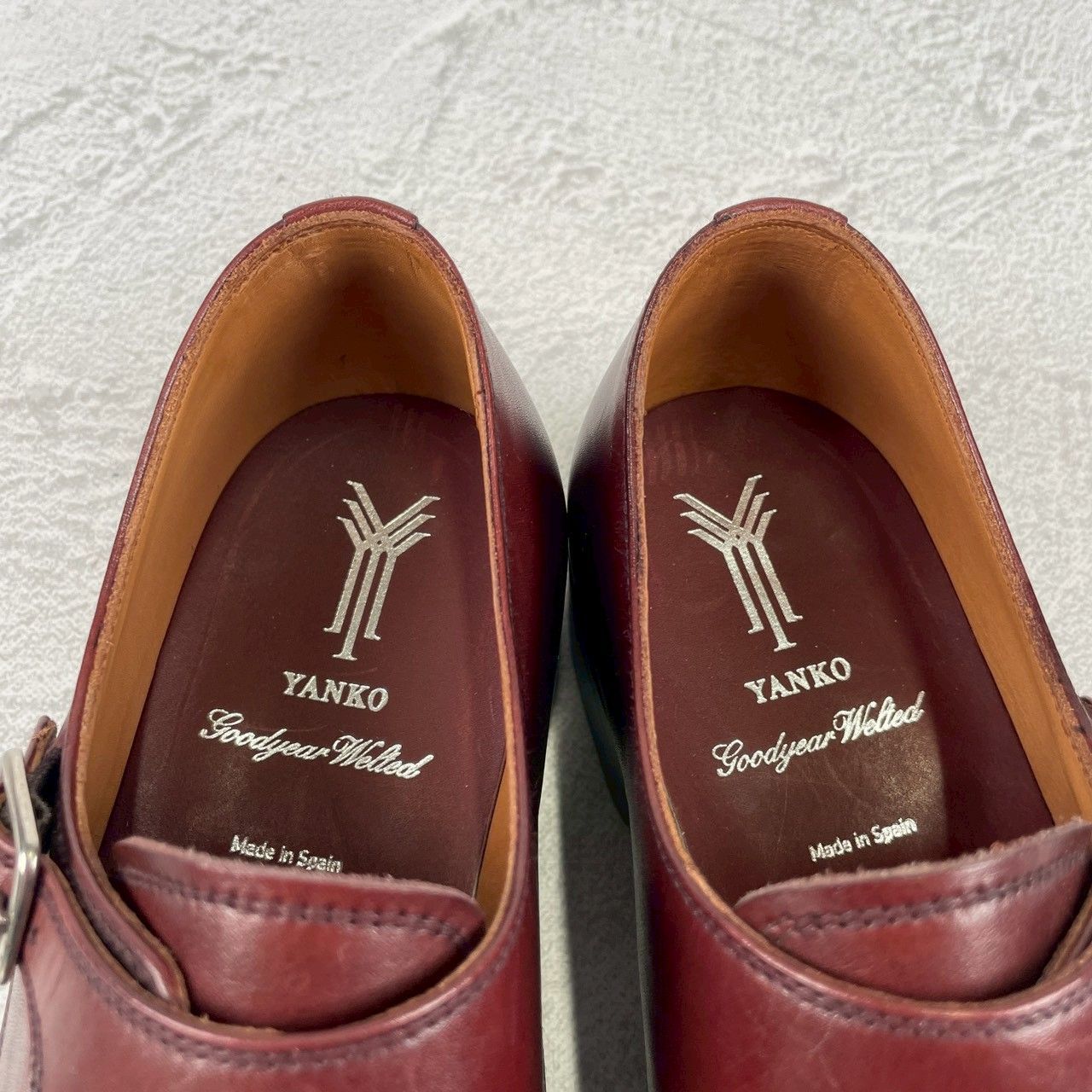 極美品】YANKO ヤンコ ダブルモンクストラップ ストレート ヒドゥン