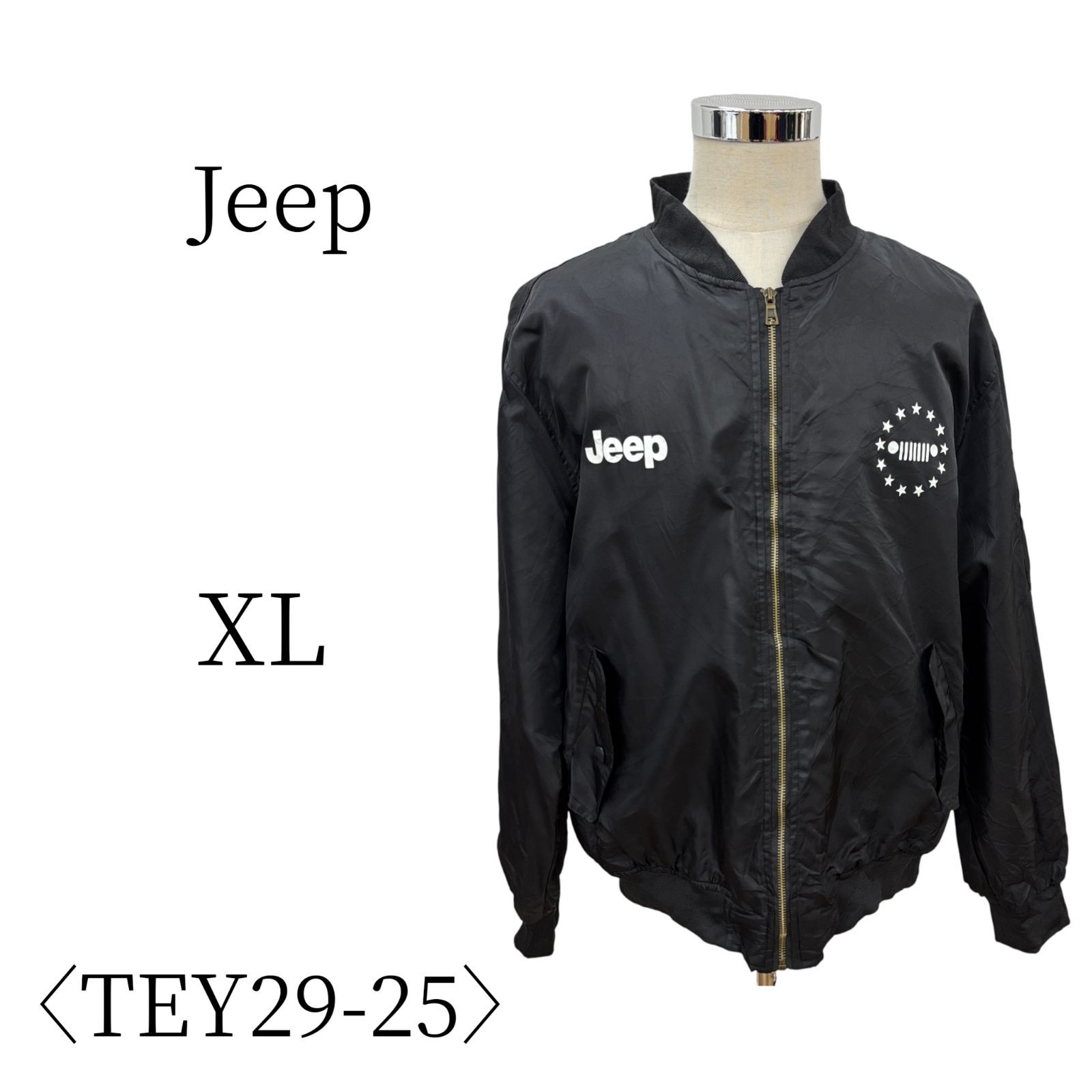 ☆美品 Jeep ジープ 黒/赤 長袖 MA-1 XL(LL) - メルカリ