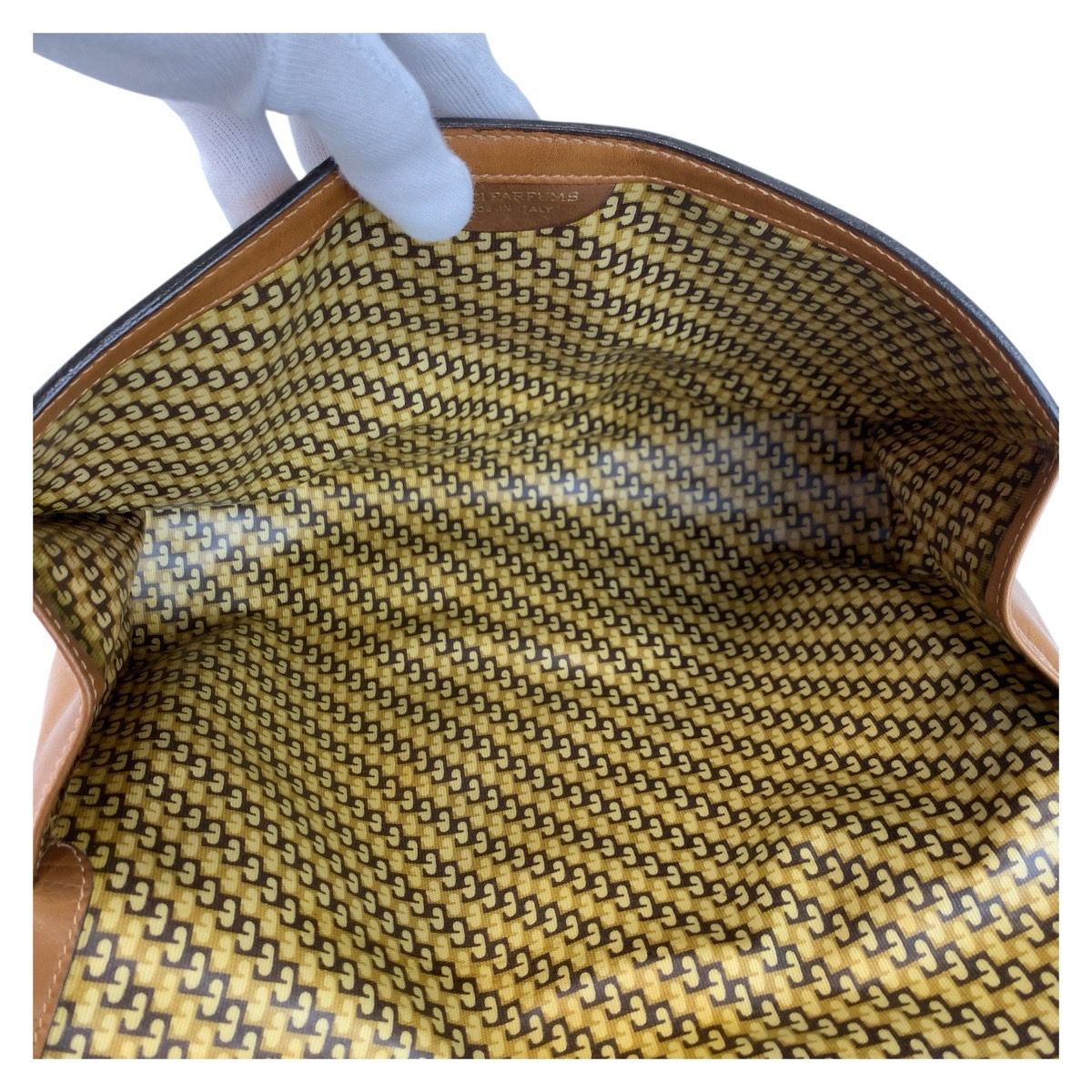 美品 GUCCI グッチ シェリーライン ブラウン ゴールド金具 スウェード