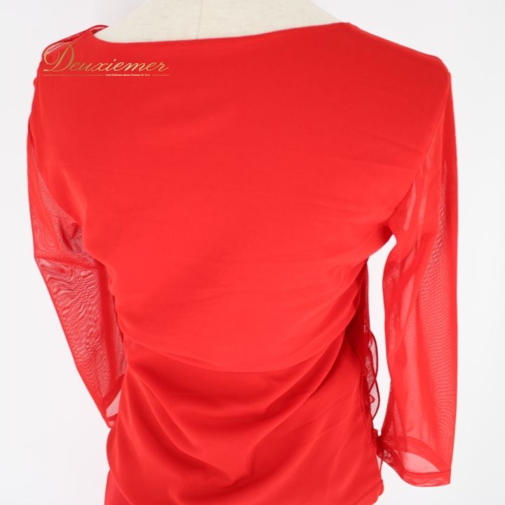 社交ダンス★新作★レッスンウェア★オリジナル★赤2点セット 社交ダンス 衣装 スタンダード 上下セット ツーピース レッスンウェア