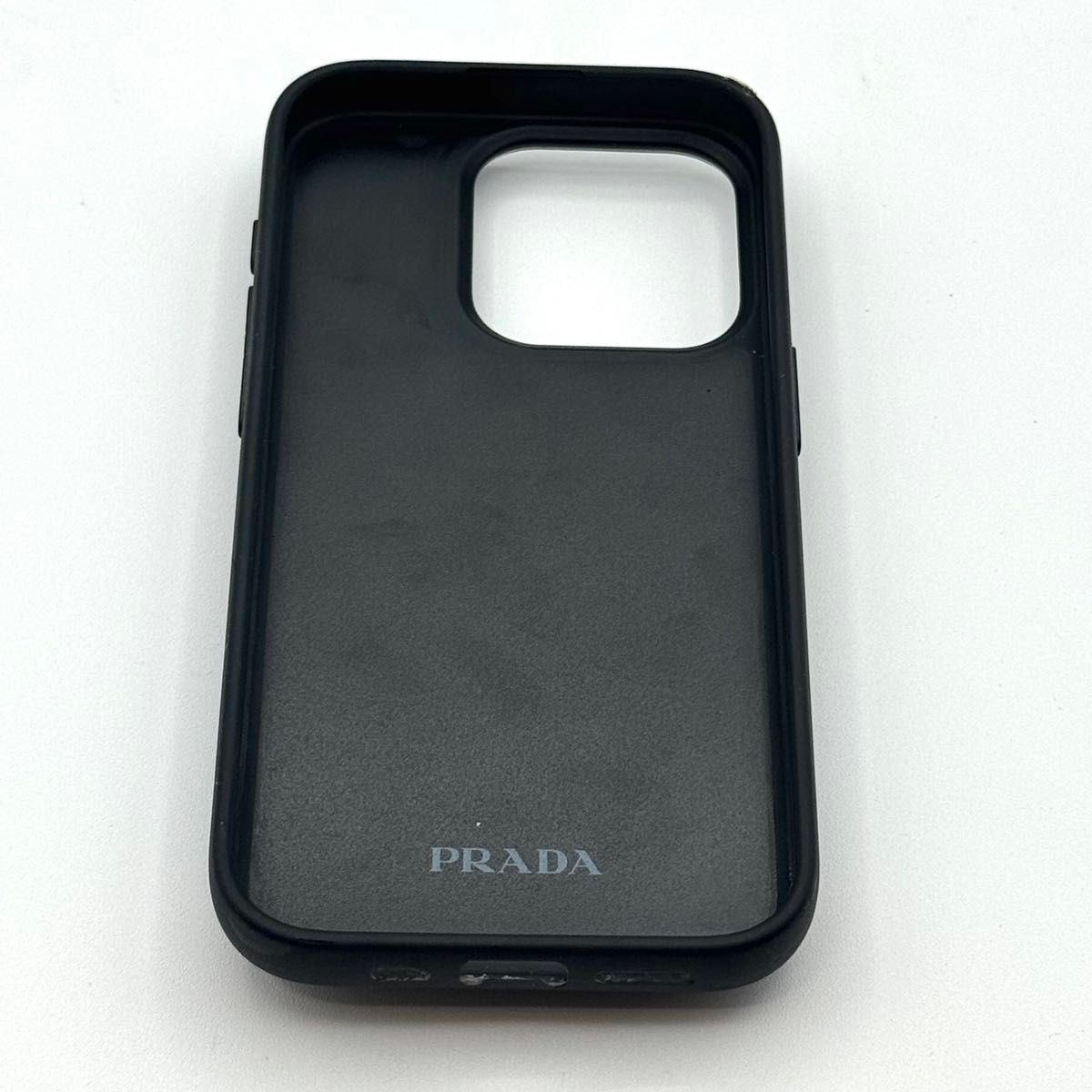プラダ iPhone15 Pro レザーケース ブラック - メルカリ