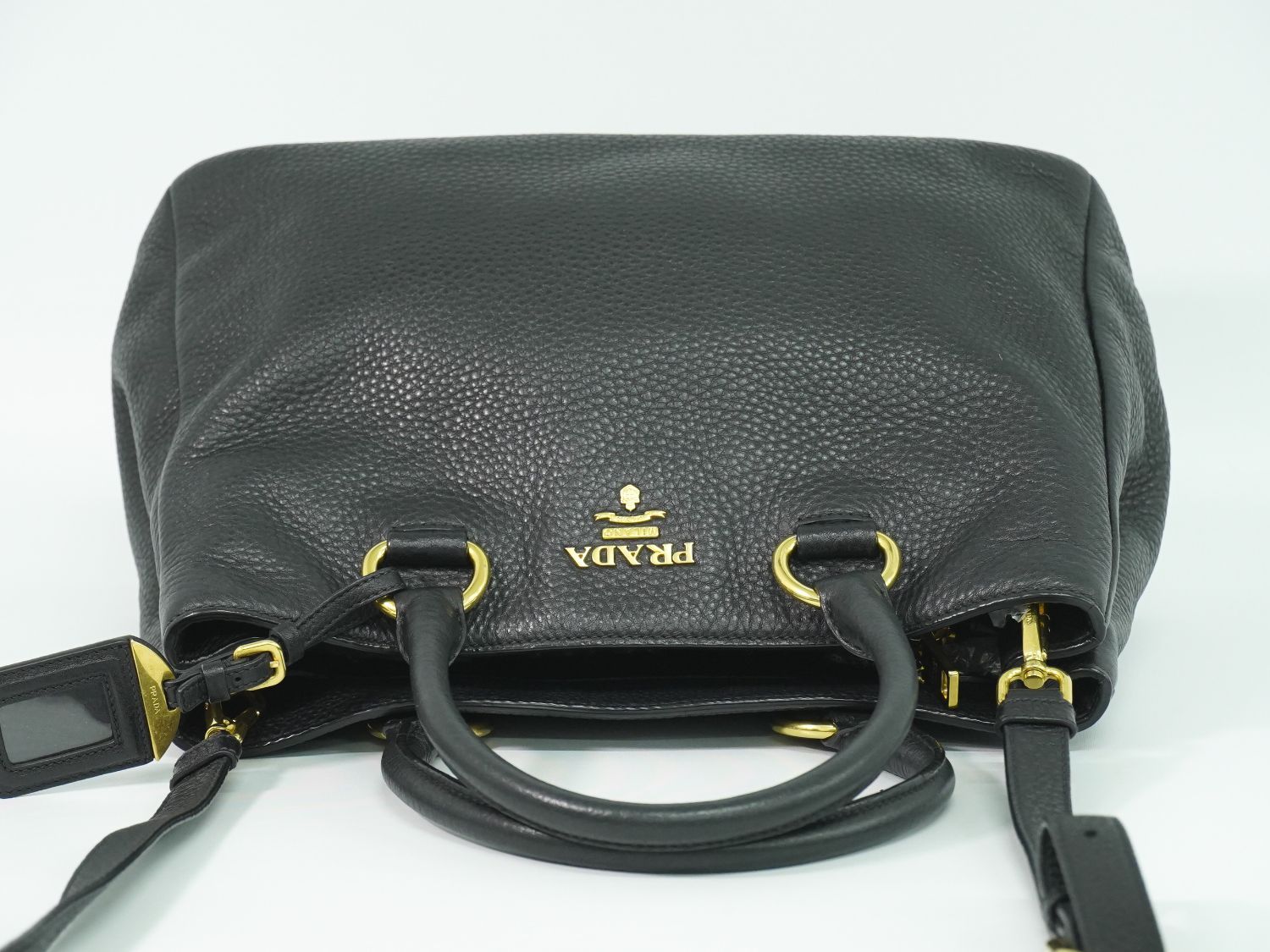 本物 プラダ PRADA レザー 2WAY ショルダーバッグ ハンドバッグ ポシェット ブラック BN2878 バッグ 中古・ 本物 プラダ PRADA レザー 2WAY ショルダーバッグ ハンドバッグ