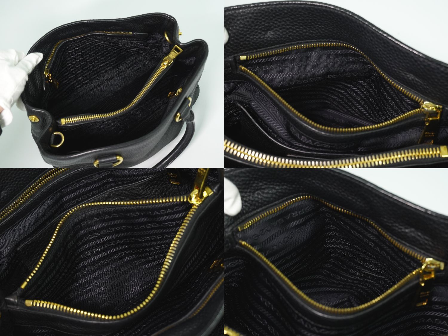本物 プラダ PRADA レザー 2WAY ショルダーバッグ ハンドバッグ