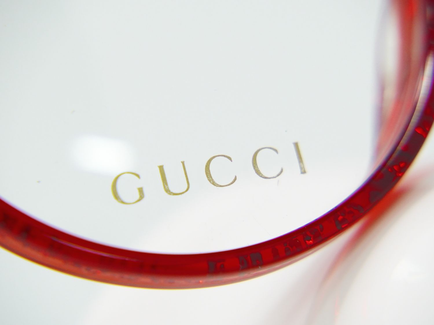 本物 グッチ GUCCI インターロッキングG グリッター メガネ フレーム 度なし プラスチック レッド GG0039OA 眼鏡 メガネ 服飾小物 中古・ 本物 グッチ GUCCI インターロッキングG グリッター メガネ フレーム