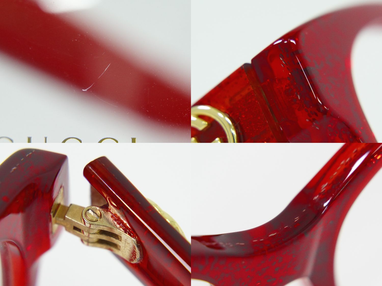 本物 グッチ GUCCI インターロッキングG グリッター メガネ フレーム
