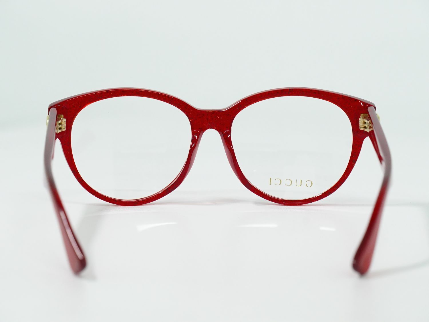 本物 グッチ GUCCI インターロッキングG グリッター メガネ フレーム 度なし プラスチック レッド GG0039OA 眼鏡 メガネ 服飾小物 中古・ 本物 グッチ GUCCI インターロッキングG グリッター メガネ フレーム