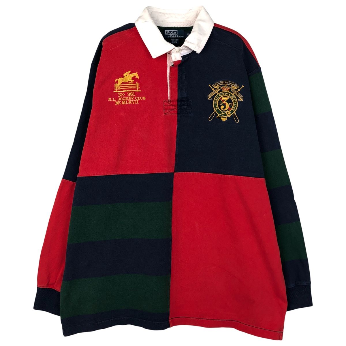 Polo by Ralph Laurenラガーシャツ M クレイジー パターン 古着 ラルフローレン Ralph Lauren POLO by Ralph Lauren クレイジー