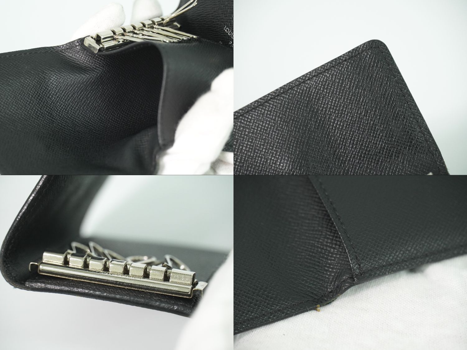 本物 ルイヴィトン LOUIS VUITTON LV ミュルティクレ 6 ダミエ グラ