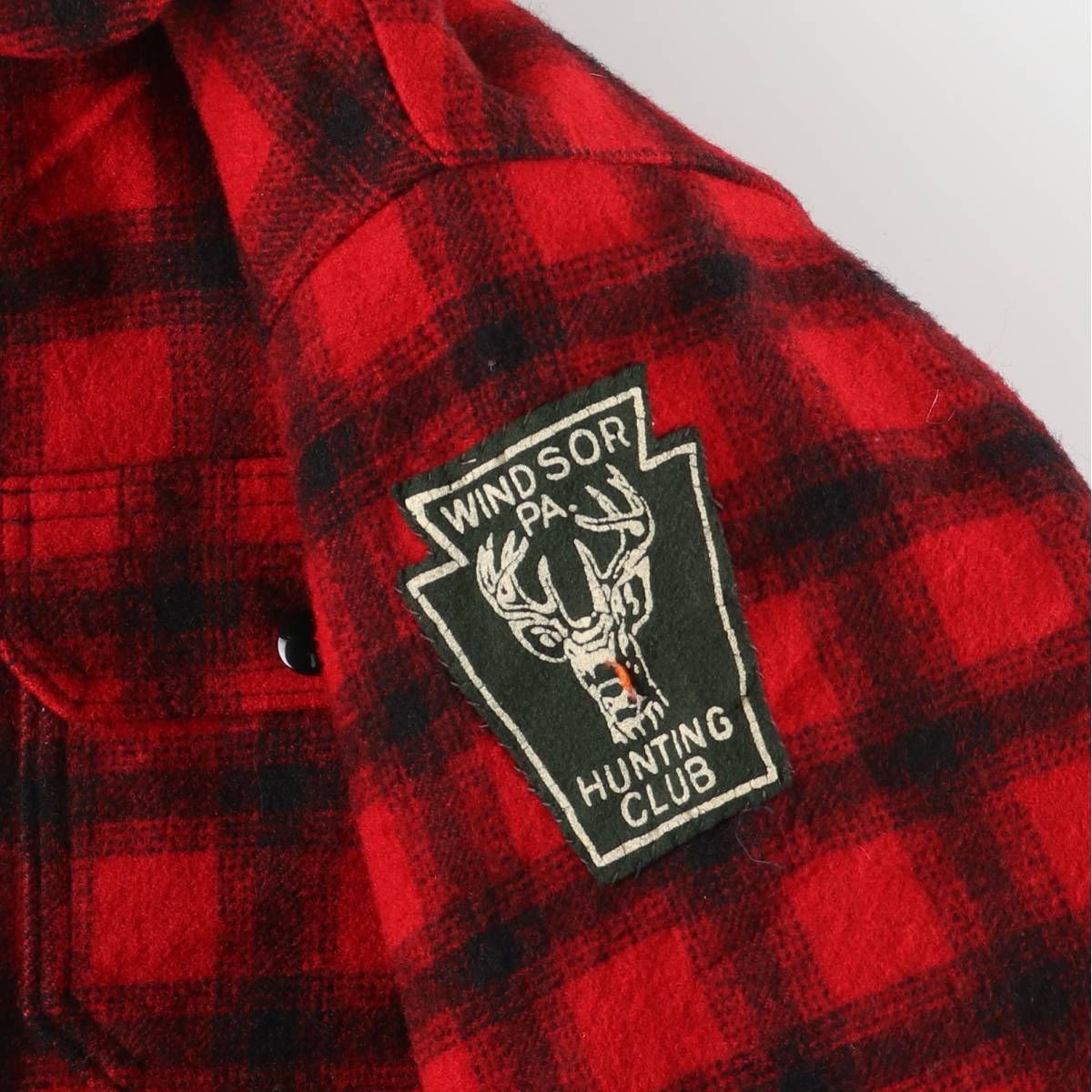 古着 70年代 ウールリッチ WOOLRICH オンブレチェック 中綿入り ウール