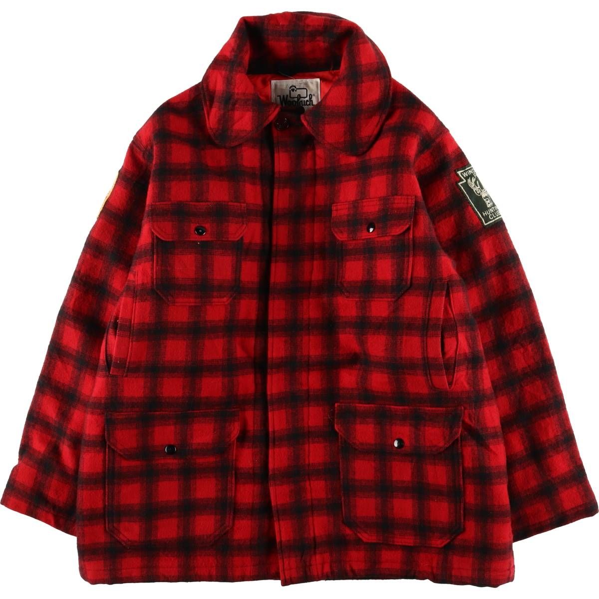古着 70年代 ウールリッチ WOOLRICH オンブレチェック 中綿入り ウール