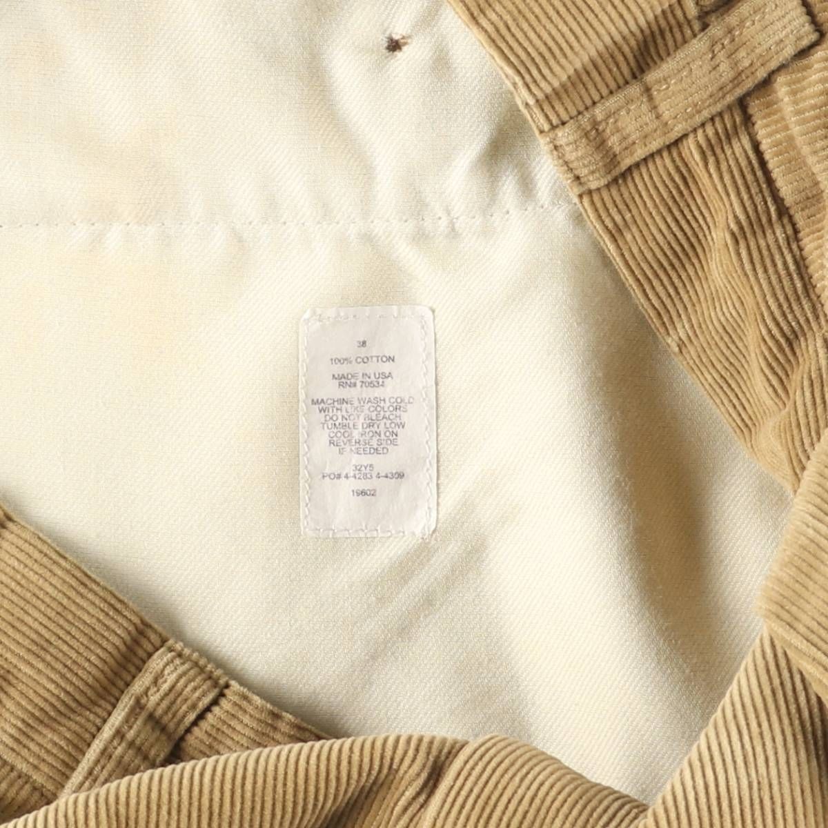 古着 00年代 ORVIS ツータック コーデュロイパンツ USA製 メンズw35