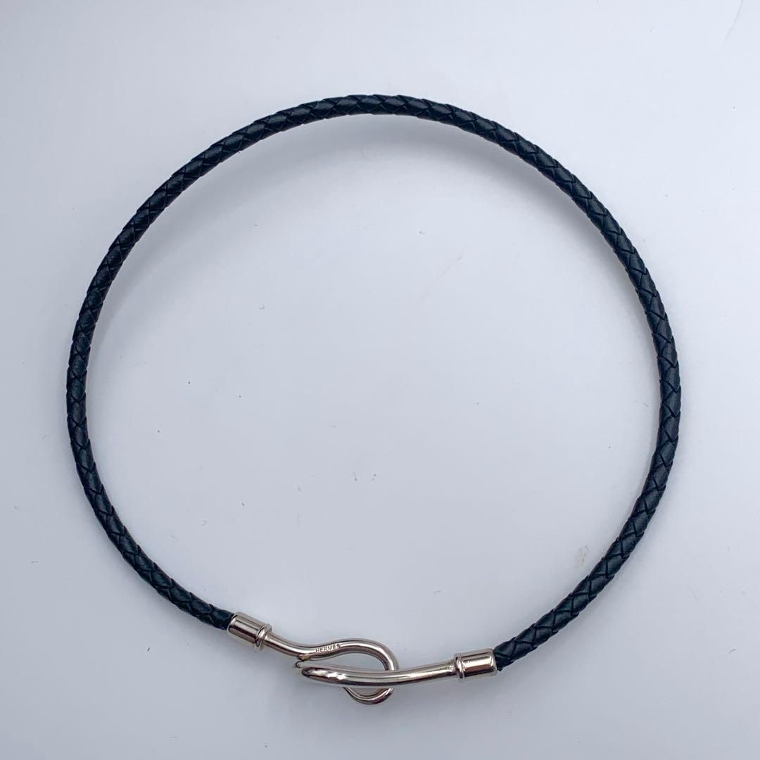 エルメス ジャンボ バングル 編込み 2連ブレスレット チョーカー