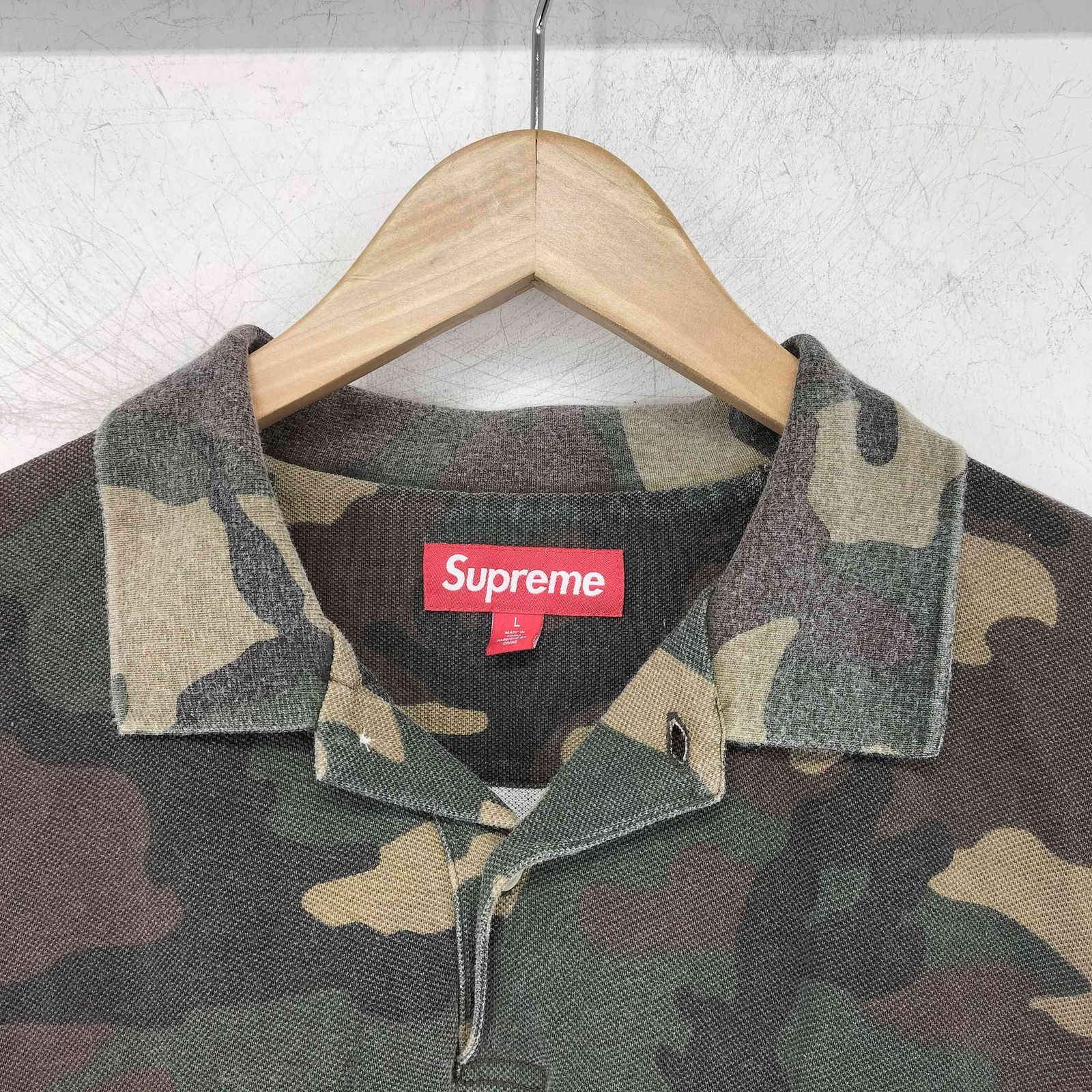 シュプリーム Supreme 25SS Washed Camo Polo メンズ import：L - メルカリ