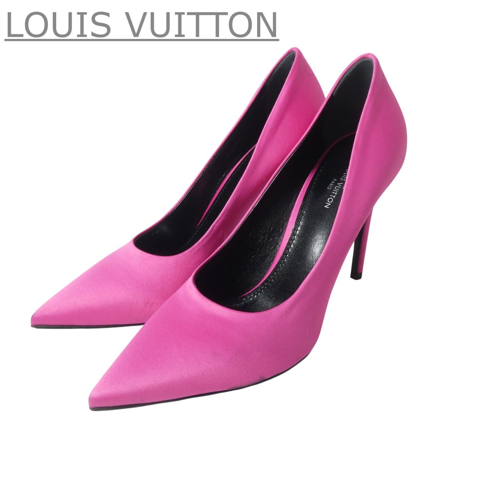 LOUIS VUITTON ルイヴィトン ロゴ ラインストーン ビジュー サテン