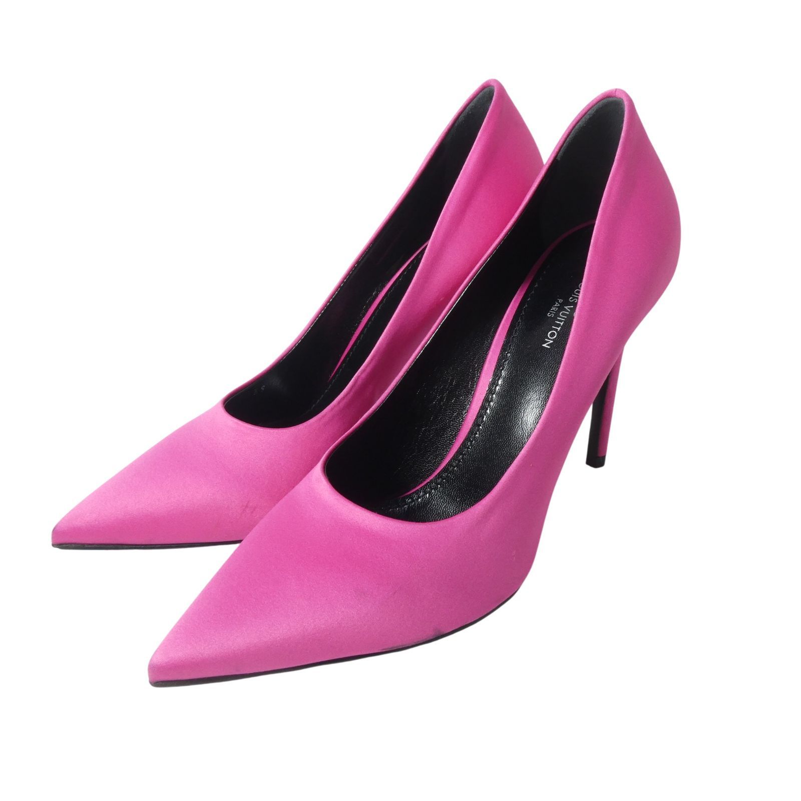 LOUIS VUITTON ルイヴィトン ロゴ ラインストーン ビジュー サテン