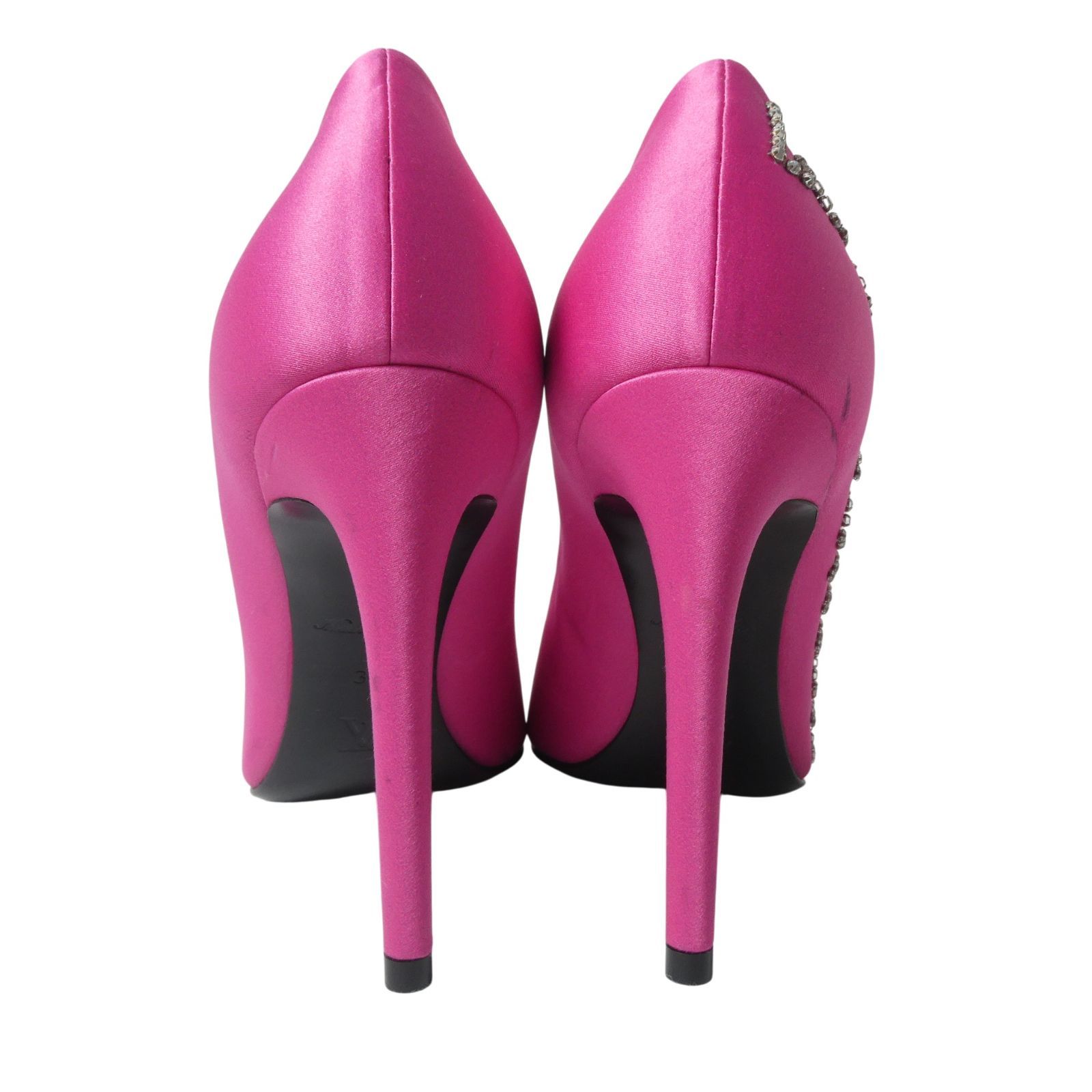 ルイヴィトンVUITTONピンクサテンハイヒール・パンプス LOUIS VUITTON