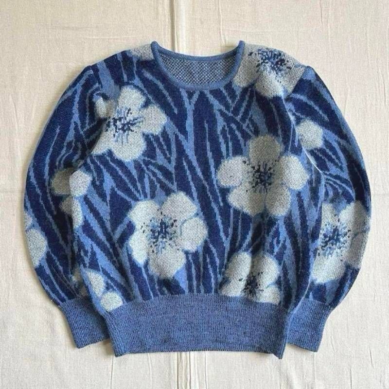 80s vintage ヴィンテージ古着 大判フラワーモチーフ 全面花柄 総柄