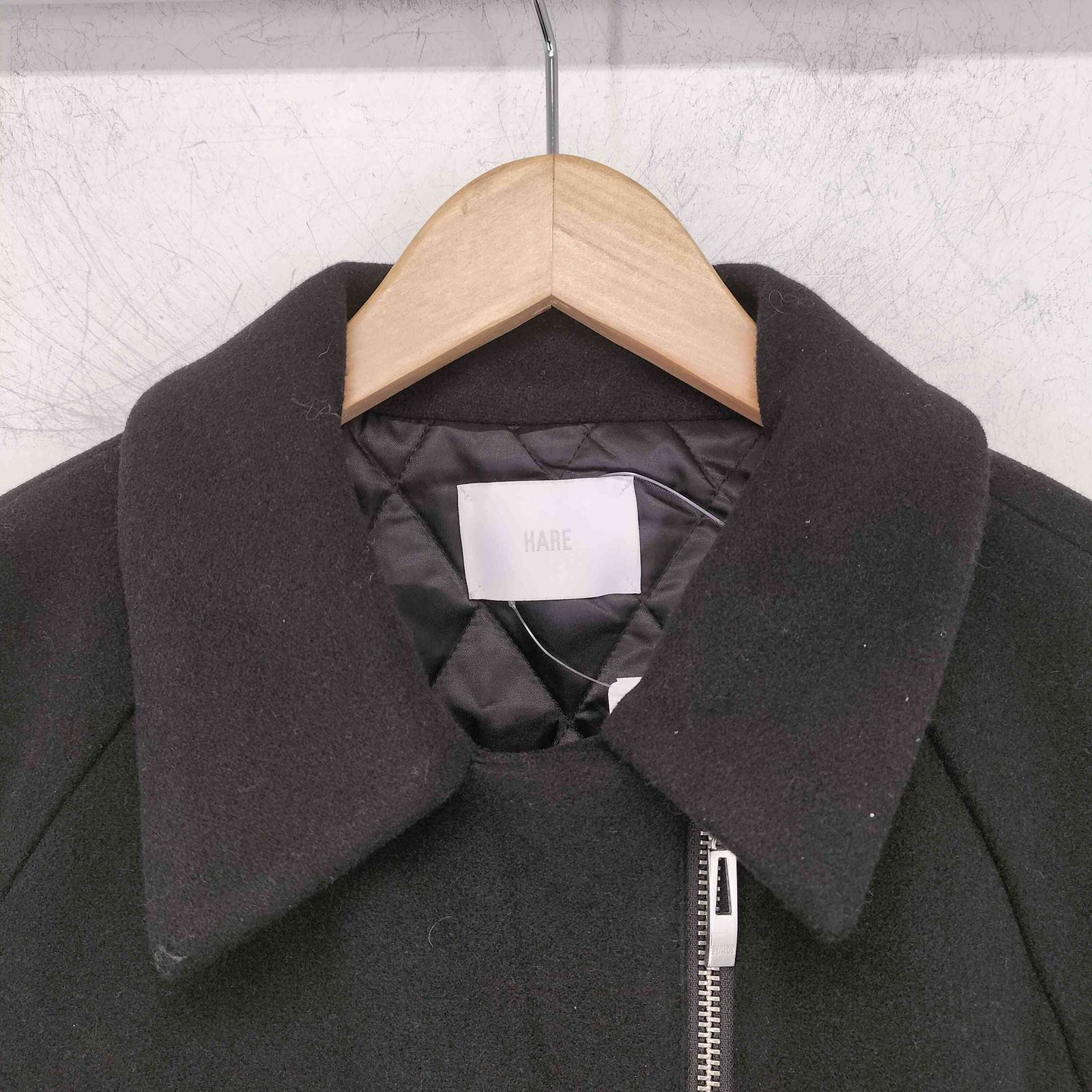 ハレ HARE ウーリーテックステンカラージップブルゾン メンズ FREE